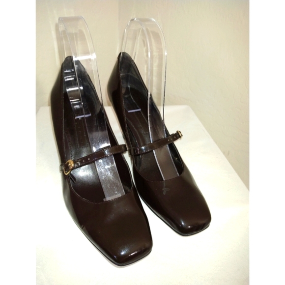BANDALINO CHOCOLATE Brown Patent heels - Picture 1 of 4